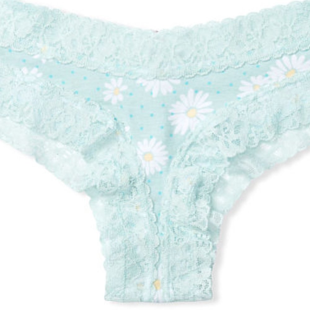 VS Cheeky Aqua Daisy Dot Lace NWT Victoria’s Secret NWT - Picture 11 of 15